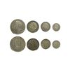 Image 1 : Indo-Portugues, Colonial issue, Ruler Luiz I, A set of Silver Rupia, Â½, Â¼ and 1/8 Rupia (4), AD 18