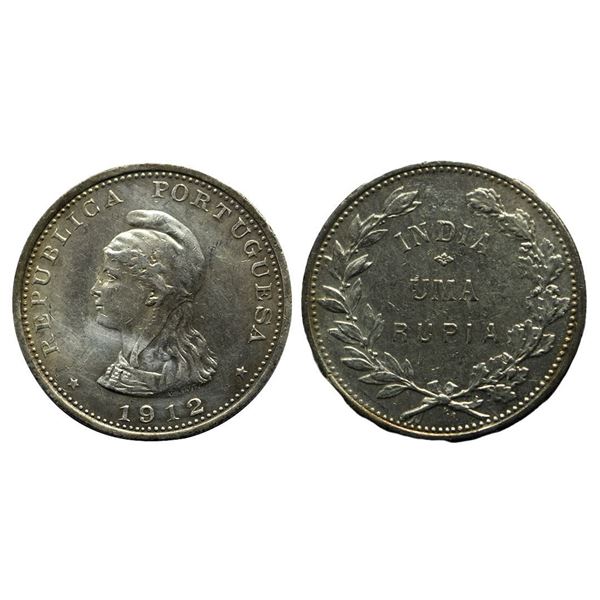 Indo Portuguese, Goa, Silver Uma Rupia/Rupee, 11.69 gms
