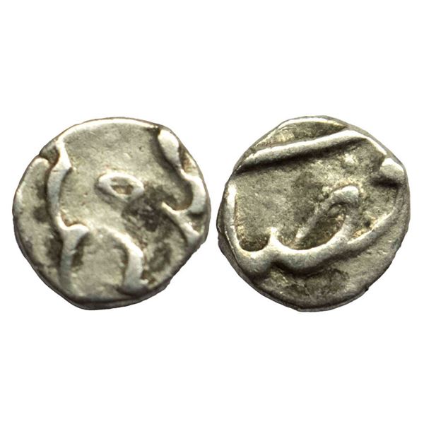 East India Company, Bengal Presidency, INO Shah Alam II (AH 1174-1221, 1759-1806 AD), Silver 1/16 Ru