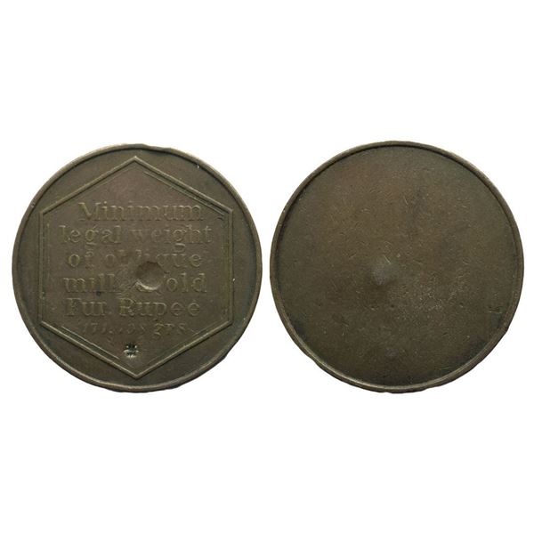 East India Company, Bengal Presidency, George III ( 1760-1820 AD), Copper Weight