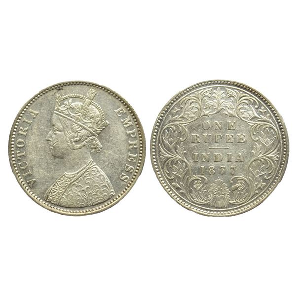 British India, Victoria Empress, Silver Rupee, 1877