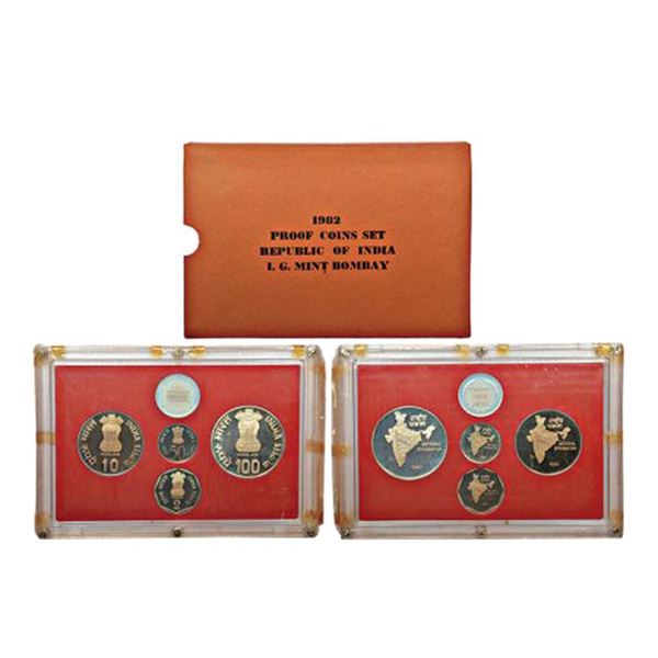 Republic India, 1982, Proof Set, National Integration, Set of 4 Coins
