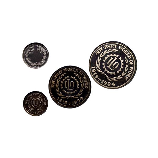 Republic India, 1985, Reserve Bank of India-Golden Jubilee, Proof set of 4 coins