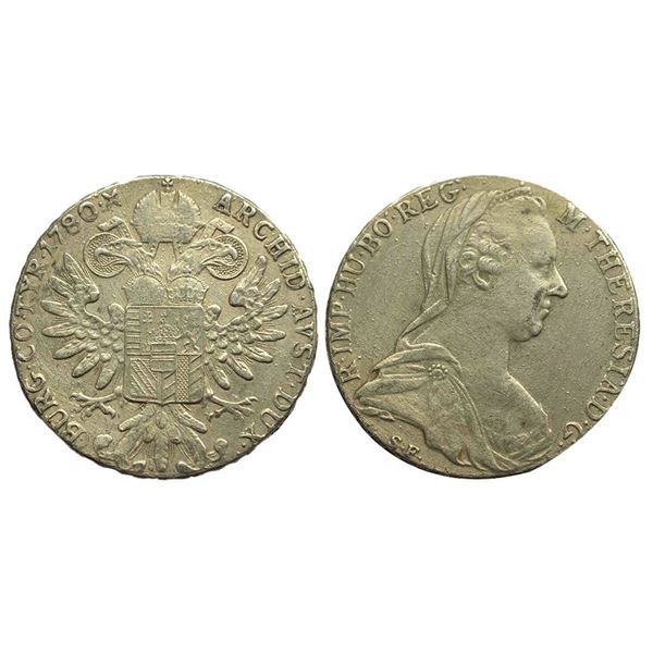 Austria, Maria Theresa, Silver Thaler, 27.92 gms, 1780 AD