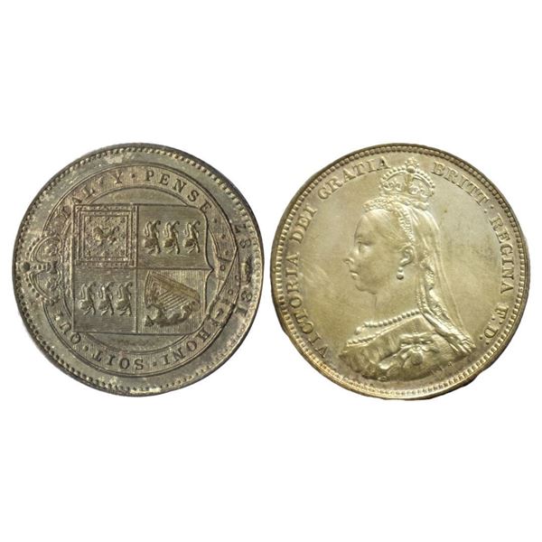 Foreign Coins, Great Britain, Victoria (1837-1901 AD), silver 1 shilling, 1887