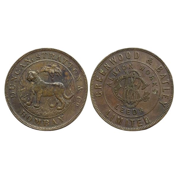 Token  Bombay, Duncan, Stratton & Co, Half-Rupee, c. 1905