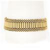 Image 2 : Victorian Revival 14K Gold Black Enamel Tassel Fancy Slide Buckle Strap Bracelet