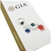 Image 3 : Platinum GIA Octagonal Greenish Blue NO HEAT Sapphire & Diamond 3 Stone Ring