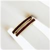 Image 4 : Pair of 18k Gold Channel GIA Vivid Red Burma Ruby Eternity Stack Band Guard Ring