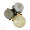 Image 1 : 18k Rose Gold Tahitian Pearl & Rutilated Quartz Large High Profile Cocktail Ring