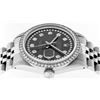 Image 8 : Rolex Mens Stainless Steel Black String Diamond 36MM Datejust Wristwatch