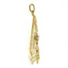 Image 3 : Black Hills 10k Multi Tone Gold Round Diamond Cut Textured Grape Leaf Pendant