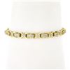 Image 1 : 6.5" 14k Yellow Gold 2.30 ctw Prong Set Diamond Covered Polished Link Bracelet