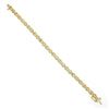 Image 4 : 6.5" 14k Yellow Gold 2.30 ctw Prong Set Diamond Covered Polished Link Bracelet