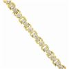 Image 5 : 6.5" 14k Yellow Gold 2.30 ctw Prong Set Diamond Covered Polished Link Bracelet