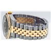 Image 8 : Rolex Mens Two Tone Black Diamond String Lugs And Sapphire Datejust Wristwatch