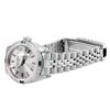Image 3 : Rolex Ladies Stainless Steel Silver Index Dial Diamond And Emerald Bezel Date Wi