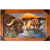 Image 1 : Buffalo Sculpture Painting and Louis Vuitton Carmel Handbag