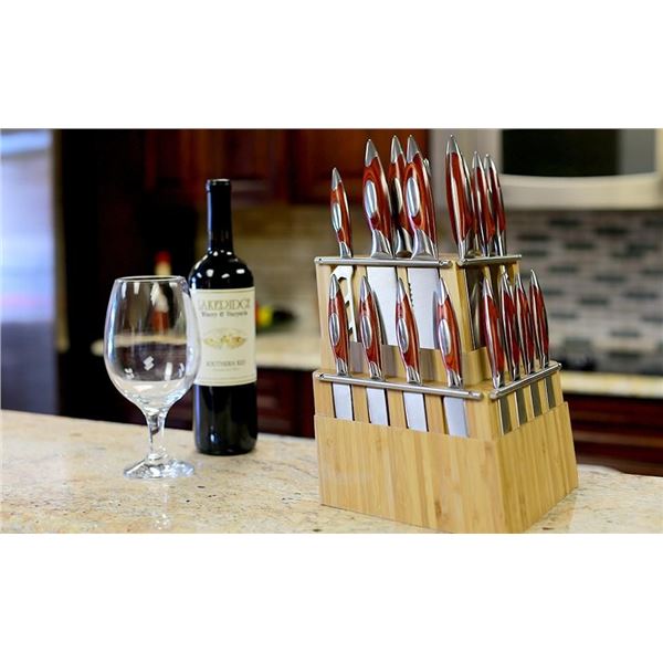:  Flint & Flame 20pc Classic Series Knife Block Set