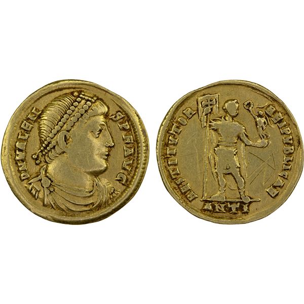 ROMAN EMPIRE: Valens, 364-378 AD, AV solidus (4.35g), Antioch, 364-367 AD, F-VF