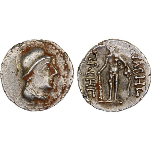 YUEH CHI: Pabes, late 1st century BC, AR obol (0.59g), XF