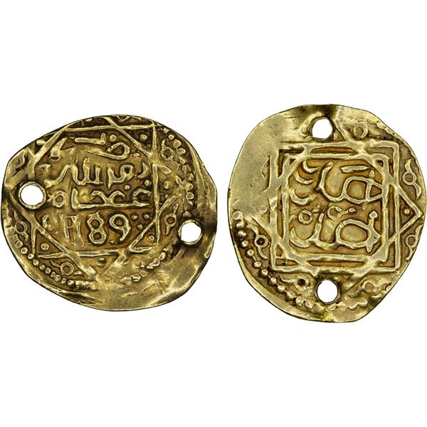 ALAWI SHARIF: Muhammad III, 1757-1790, AV light bunduqi (2.94g), Fez, AH1189, VF