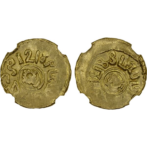 ALAWI SHARIF: Sulayman, 1793-1822, AV bunduqi, Fès, AH1218//1218, NGC AU55