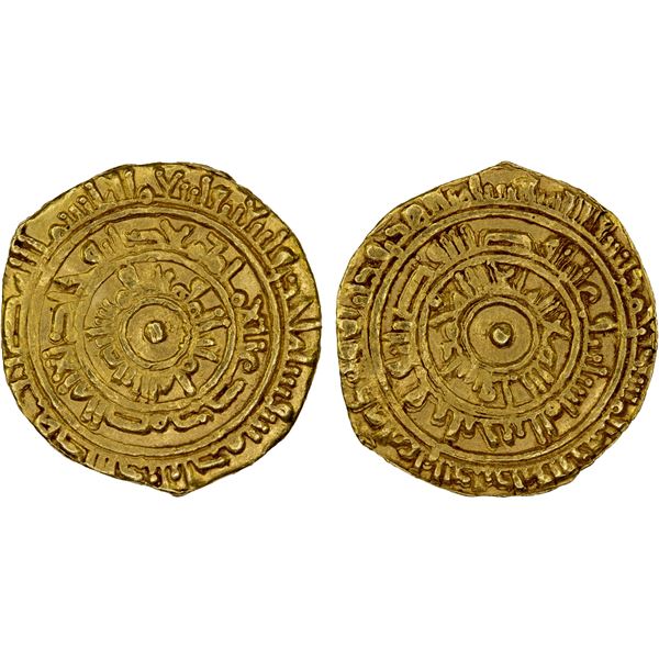 FATIMID: al-Mustansir, 1036-1094, AV dinar (3.08g), Dimashq, AH441, VF-XF