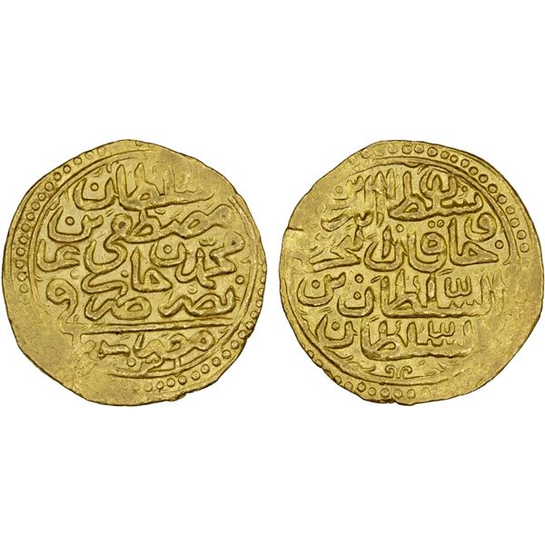 OTTOMAN EMPIRE: Mustafa I, 2nd reign, 1622-1623, AV sultani (3.52g), Misr, AH1031, VF-XF