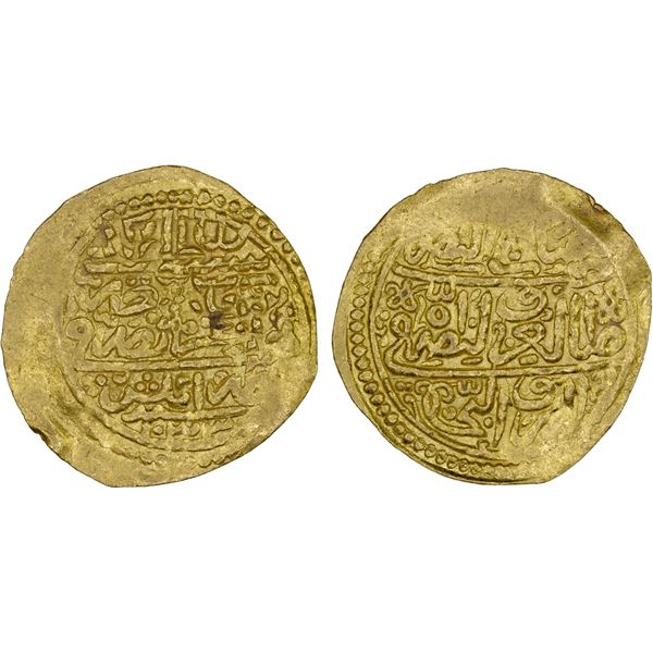 OTTOMAN EMPIRE: Murad IV, 1623-1640, AV sultani (3.44g), Tarabulus (Trablus), AH1033, VF