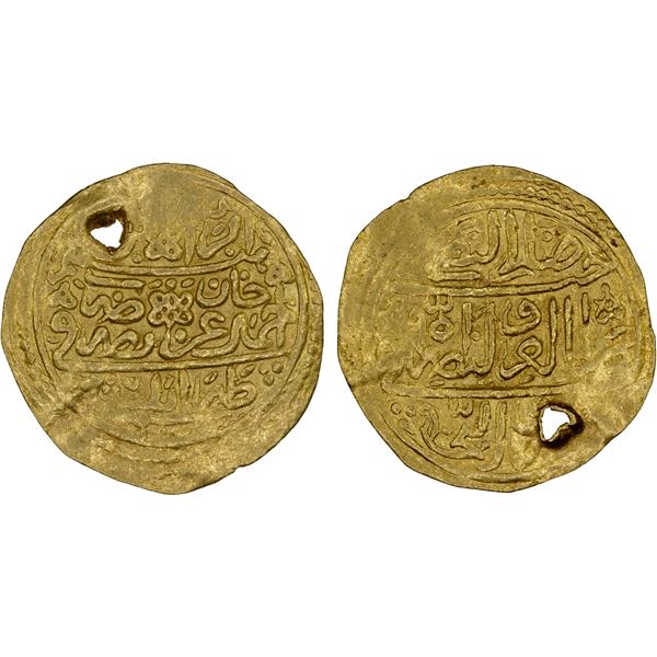 OTTOMAN EMPIRE: Ibrahim, 1640-1648, AV sultani (3.44g), Tarabulus (Trablus), AH105(3), VF