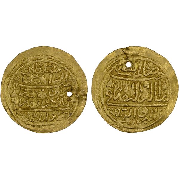 OTTOMAN EMPIRE: Ibrahim, 1640-1648, AV sultani (3.49g), Tarabulus (Trablus), DM, VF-XF
