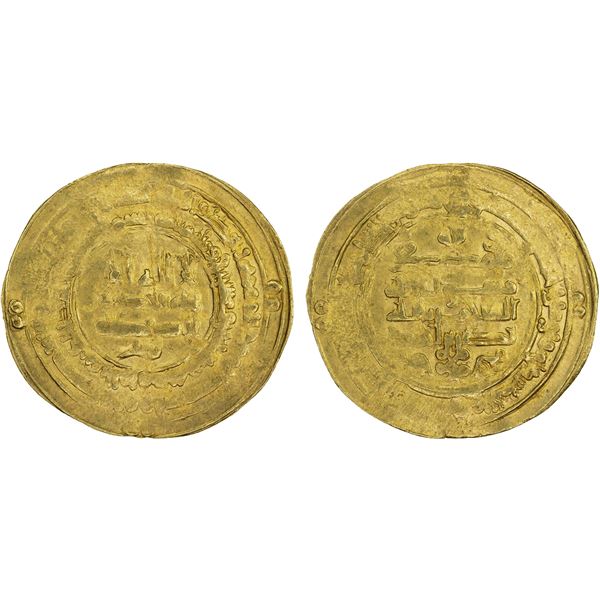SAMANID: Nasr II, 914-943, AV dinar (4.00g), al-Muhammadiya, AH322, XF