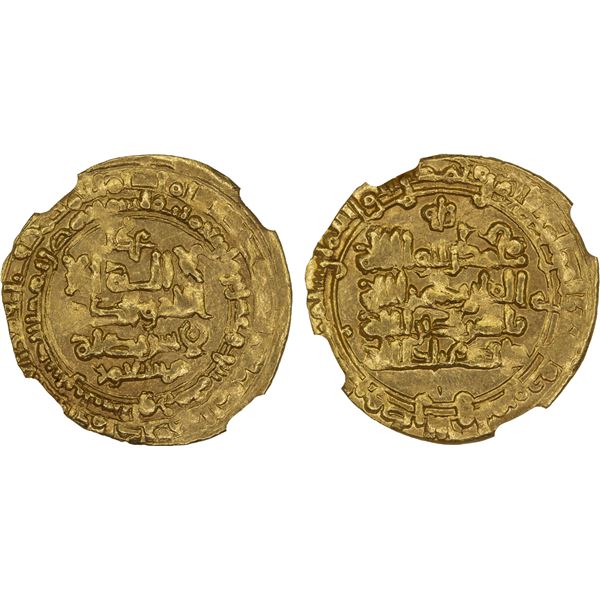 GHAZNAVID: Mas'ud I, 1030-1041, AV dinar (4.04g), Nishapur, AH426, NGC lovely MS61