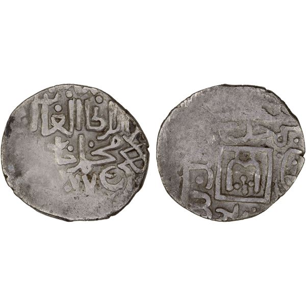 GOLDEN HORDE: Muhammad Bulaq Khan, 1369-1380, AR dirham (1.29g), Mâjar al-Jadida, VF