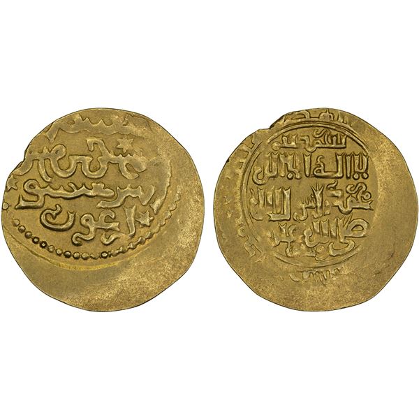 ILKHAN: Arghun, 1284-1291, AV dinar (4.29g) (Tabriz), DM, XF