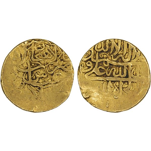 SAFAVID: 'Abbas I, 1588-1629, AV heavy ashrafi (3.88g), Lahijan, ND, VF