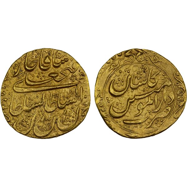 QAJAR: Fath 'Ali Shah, 1797-1834, AV toman (4.61g), Kashan, AH1233, AU-UNC