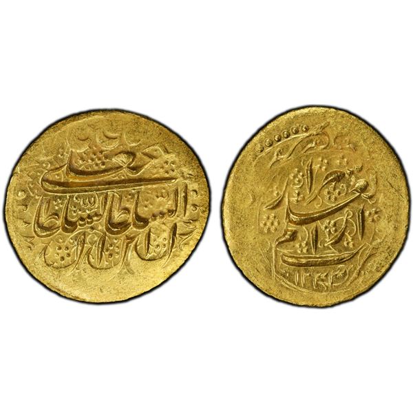 QAJAR: Fath 'Ali Shah, 1797-1834, AV toman (4.56g), Shiraz, AH1233, PCGS MS63