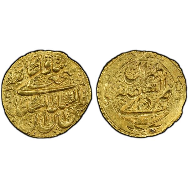QAJAR: Fath 'Ali Shah, 1797-1834, AV toman (4.57g), Tehran, AH1233, PCGS MS63