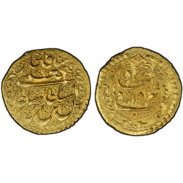 QAJAR: Fath 'Ali Shah, 1797-1834, AV toman (4.54g), Yazd, AH1233, PCGS MS64