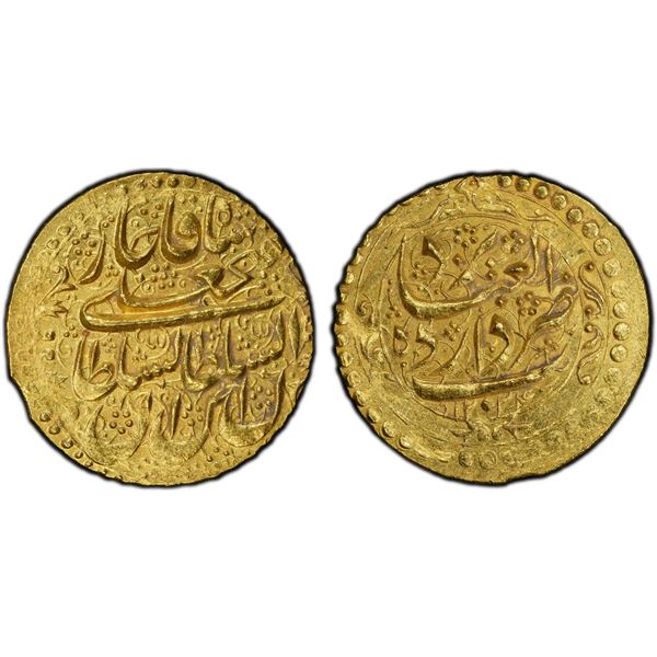 QAJAR: Fath 'Ali Shah, 1797-1834, AV toman (5.57g), Yazd, AH1234, PCGS MS63