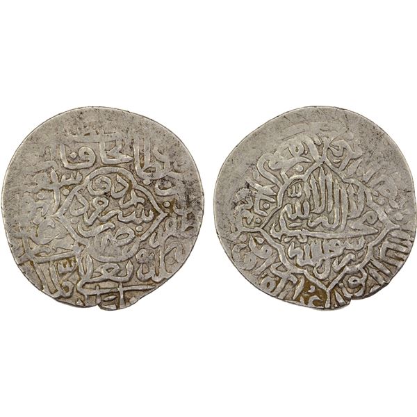 SHAYBANID: Abu Sa'id, 1531-1534, AR reduced weight tanka (3.16g), Urdu (the military mint), AH(9)39,