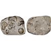 Image 1 : MAGADHA: Punchmarked, ca. 450-430 BC, AR heavy vimshatika (5.47g), XF