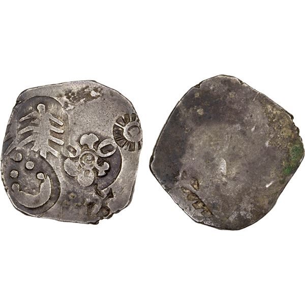 MAGADHA: Punchmarked, ca. 450-430 BC, AR heavy vimshatika (5.42g), choice VF-XF