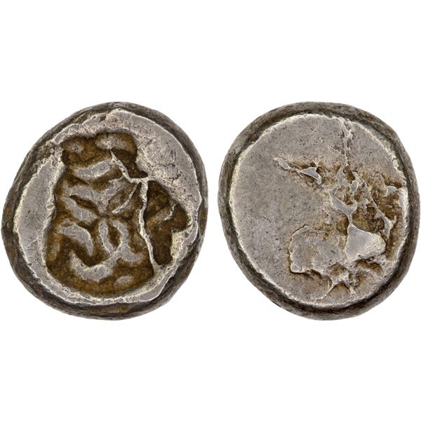 MATSYA: Anonymous, ca. 400 BC, AR karshapana (3.04g), strong VF-XF