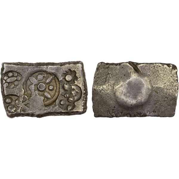 NARHAN: Punchmarked, ca. 500-450 BC, AR double karshapana (7.00g), XF