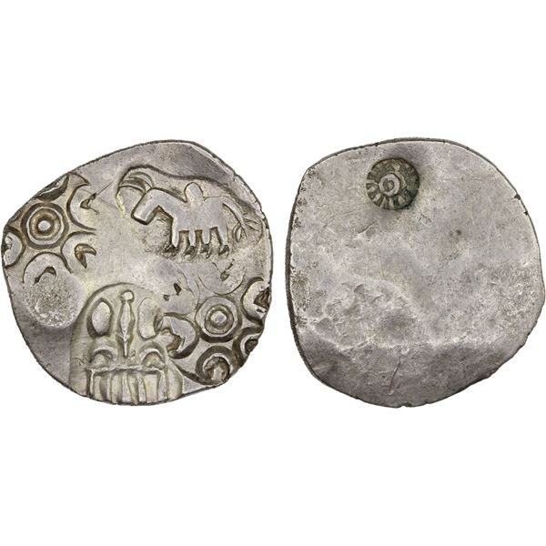SON VALLEY: Punchmarked, ca. 450-300 BC, AR karshapana (3.09g), choice XF