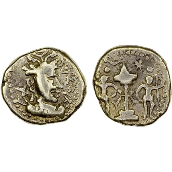 SIND: Sri Jayataka, ca. 600 AD, AV dinar (7.06g), lovely VF