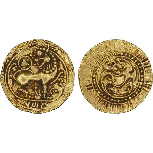 KADAMBAS OF HANGAL: Toyimadeva, 1048-1075, AV pagoda (4.26g), XF